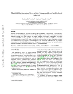 Manifold Matching using Shortest-Path Distance and Joint Neighborhood
  Selection