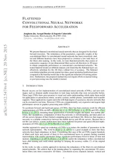 Flattened Convolutional Neural Networks for Feedforward Acceleration