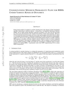 Understanding Minimum Probability Flow for RBMs Under Various Kinds of
  Dynamics