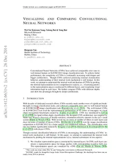 Visualizing and Comparing Convolutional Neural Networks