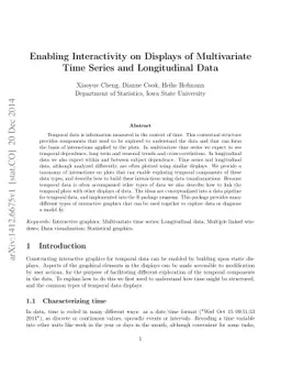 Enabling Interactivity on Displays of Multivariate Time Series and
  Longitudinal Data