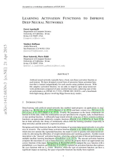 Learning Activation Functions to Improve Deep Neural Networks