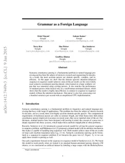 Grammar as a Foreign Language