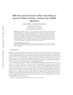 Efficient particle-based online smoothing in general hidden Markov
  models: the PaRIS algorithm