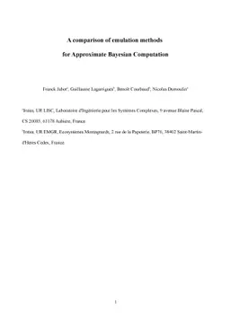 A comparison of emulation methods for Approximate Bayesian Computation