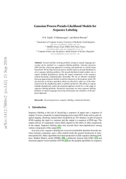 Gaussian Process Pseudo-Likelihood Models for Sequence Labeling
