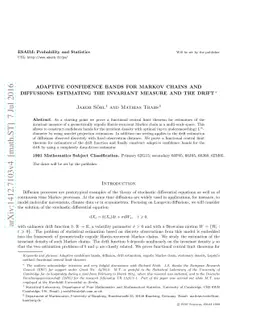 Adaptive confidence bands for Markov chains and diffusions: Estimating
  the invariant measure and the drift