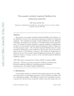 Two-sample extended empirical likelihood for estimating equations
