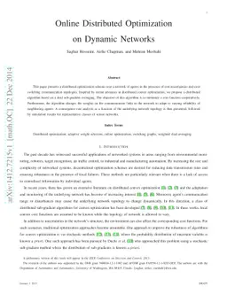Online Distributed Optimization on Dynamic Networks