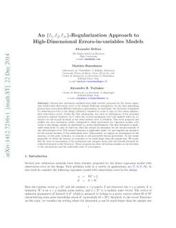 An $\{l_1,l_2,l_{\infty}\}$-Regularization Approach to High-Dimensional
  Errors-in-variables Models