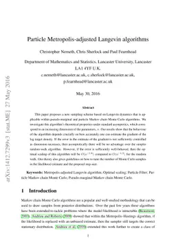 Particle Metropolis-adjusted Langevin algorithms