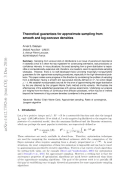 Theoretical guarantees for approximate sampling from smooth and
  log-concave densities