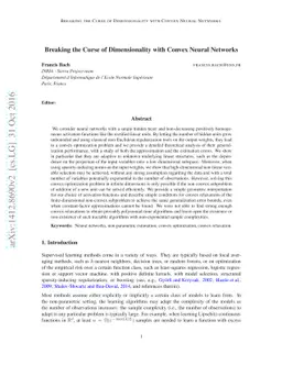 Breaking the Curse of Dimensionality with Convex Neural Networks