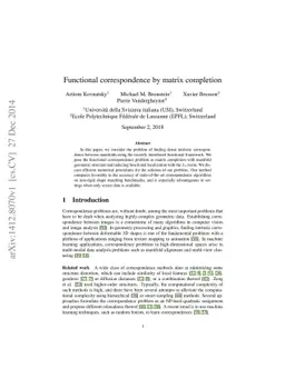 Functional correspondence by matrix completion