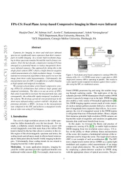 FPA-CS: Focal Plane Array-based Compressive Imaging in Short-wave
  Infrared