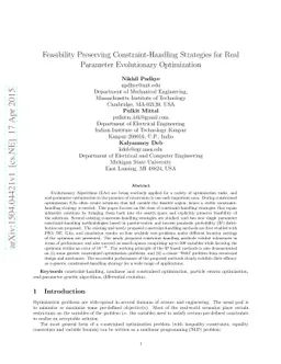 Feasibility Preserving Constraint-Handling Strategies for Real Parameter
  Evolutionary Optimization