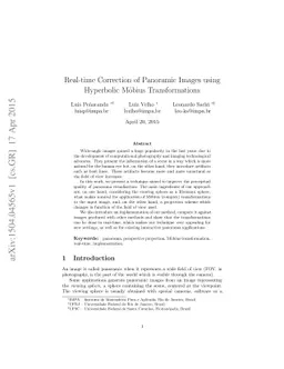 Real-time correction of panoramic images using hyperbolic Möbius
  transformations