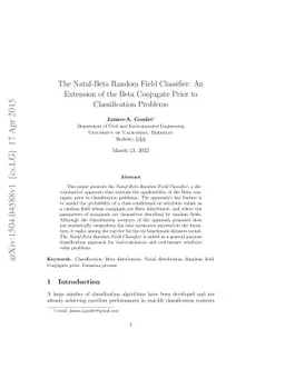 The Nataf-Beta Random Field Classifier: An Extension of the Beta
  Conjugate Prior to Classification Problems