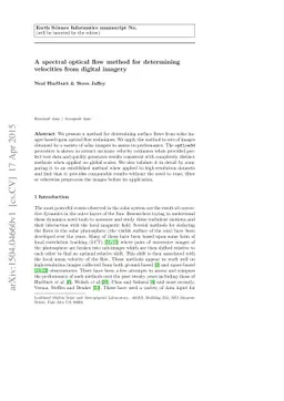 A spectral optical flow method for determining velocities from digital
  imagery