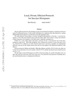 Local, Private, Efficient Protocols for Succinct Histograms