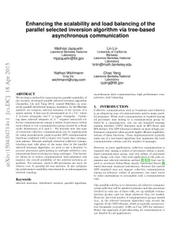 Enhancing the scalability and load balancing of the parallel selected
  inversion algorithm via tree-based asynchronous communication