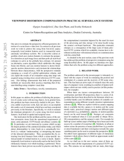 Viewpoint distortion compensation in practical surveillance systems