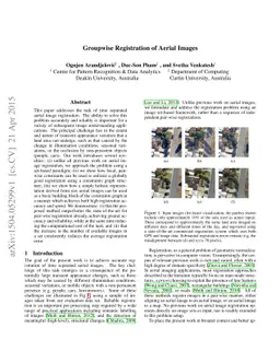 Groupwise registration of aerial images