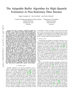 The adaptable buffer algorithm for high quantile estimation in
  non-stationary data streams