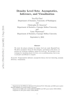 Density Level Sets: Asymptotics, Inference, and Visualization