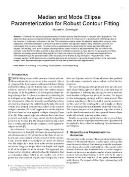 Median and Mode Ellipse Parameterization for Robust Contour Fitting