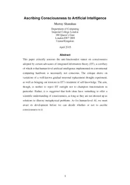 Ascribing Consciousness to Artificial Intelligence