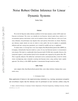 Noise Robust Online Inference for Linear Dynamic Systems