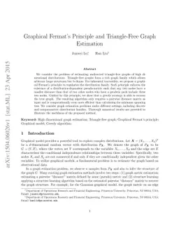 Graphical Fermat's Principle and Triangle-Free Graph Estimation