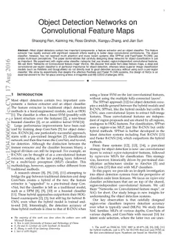 Object Detection Networks on Convolutional Feature Maps