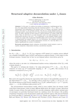 Structural adaptive deconvolution under $L_p$-losses