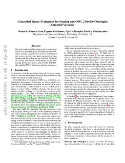Controlled Query Evaluation for Datalog and OWL 2 Profile Ontologies
