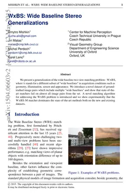 WxBS: Wide Baseline Stereo Generalizations