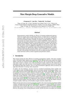 Max-margin Deep Generative Models