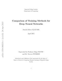 Comparison of Training Methods for Deep Neural Networks