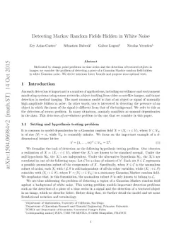 Detecting Markov Random Fields Hidden in White Noise