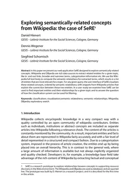 Exploring semantically-related concepts from Wikipedia: the case of SeRE