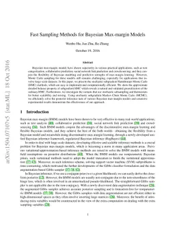 Fast Sampling for Bayesian Max-Margin Models