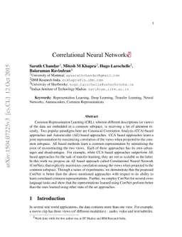Correlational Neural Networks