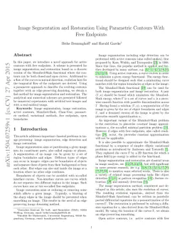 Image Segmentation and Restoration Using Parametric Contours With Free
  Endpoints