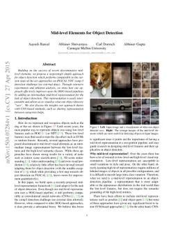Mid-level Elements for Object Detection