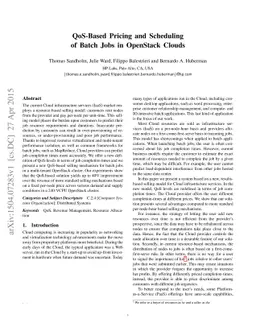 QoS-Based Pricing and Scheduling of Batch Jobs in OpenStack Clouds