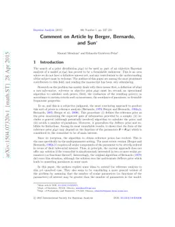 Comment on Article by Berger, Bernardo, and Sun