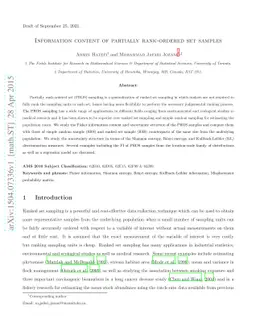 Information content of partially rank-ordered set samples