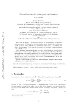Bump detection in heterogeneous Gaussian regression