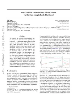 Non-Gaussian Discriminative Factor Models via the Max-Margin
  Rank-Likelihood